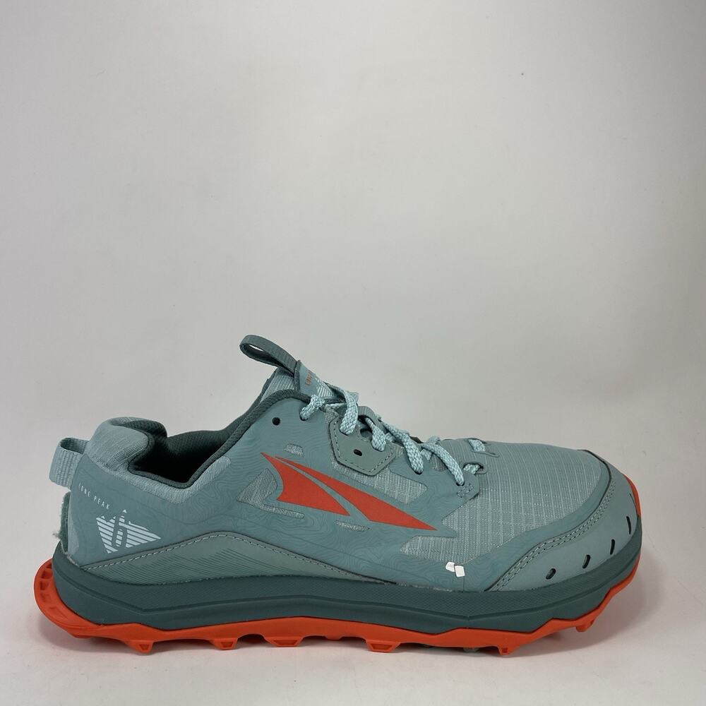 Altra Lone Peak 6 Dusty Teal/ Orange Trail Running Shoes Womens Size 9 Athletic